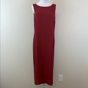 Address Maggy Textured Elegant Rust Orange Sleeveless Maxi Dress Size 8